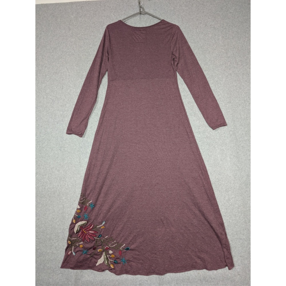 Johnny Was Los Angeles High Low Dress Women Small Mauve Floral Embroidered Artsy - Picture 4 of 12
